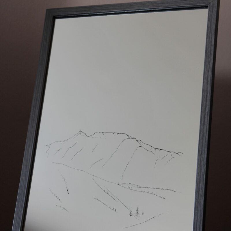 Lustro z Grawerem Pasma Górskiego