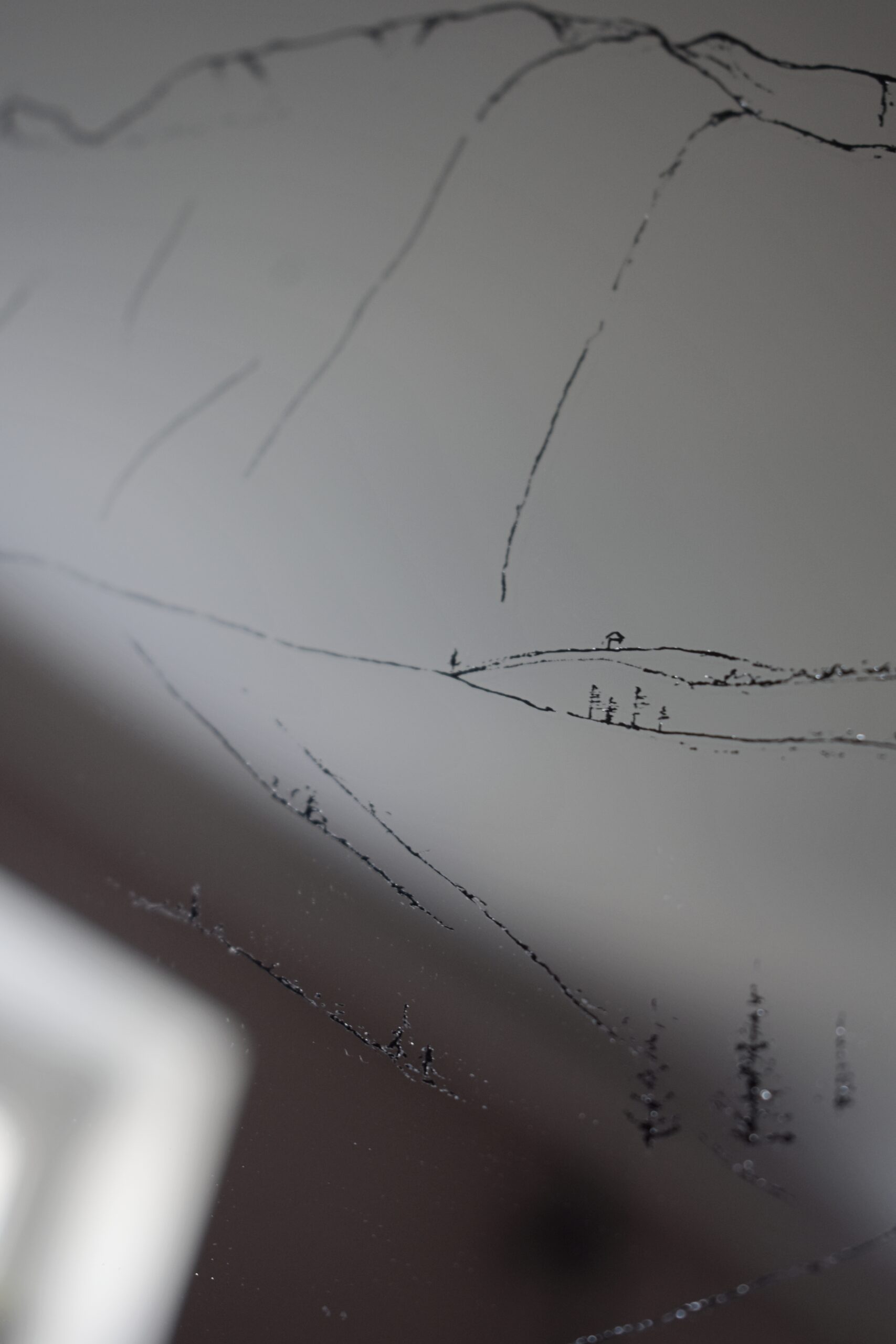 Lustro z Grawerem Pasma Górskiego