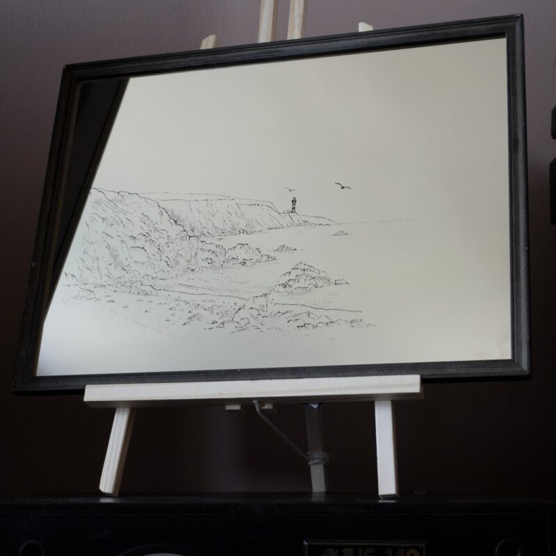 Lustro z Grawerem Morskiego wybrzeża