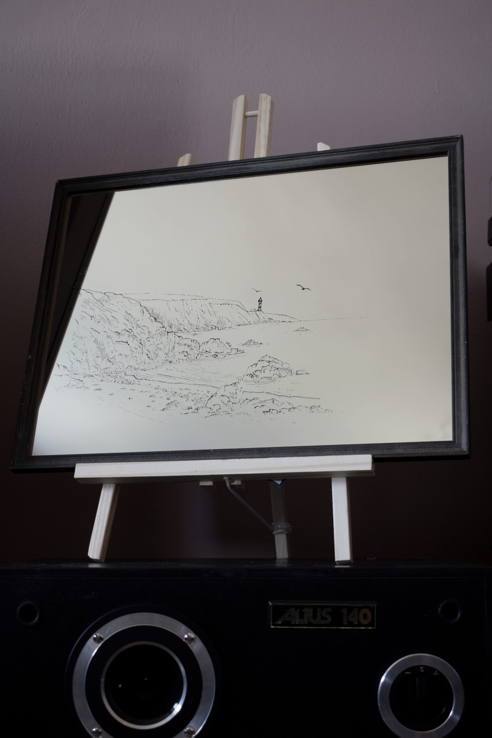 Lustro z Grawerem Morskiego wybrzeża