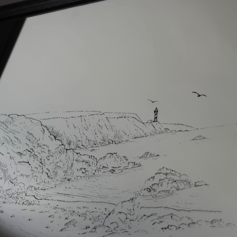 Lustro z Grawerem Morskiego wybrzeża