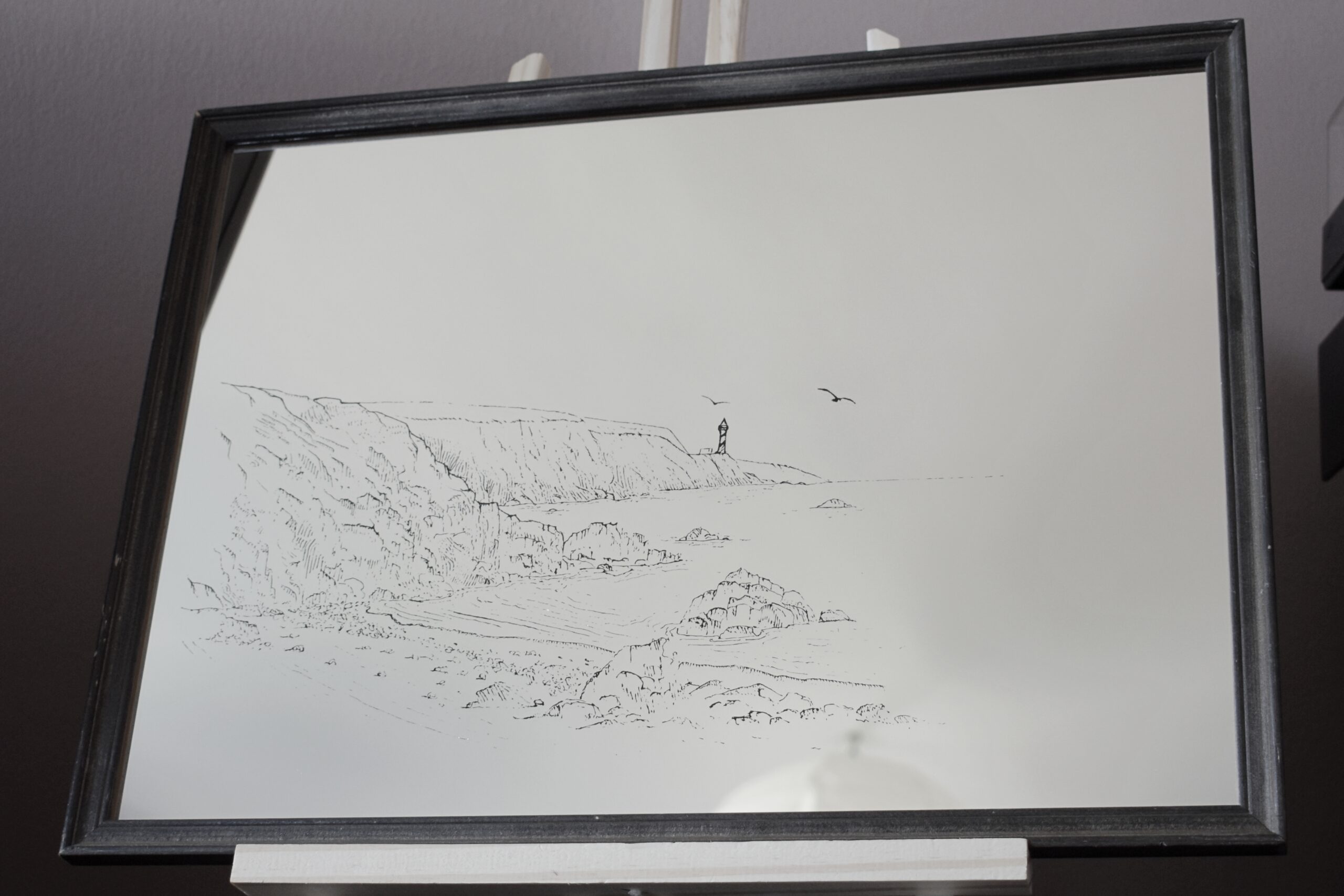 Lustro z Grawerem Morskiego wybrzeża