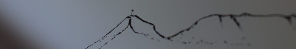 Lustro z Grawerem Pasma Górskiego