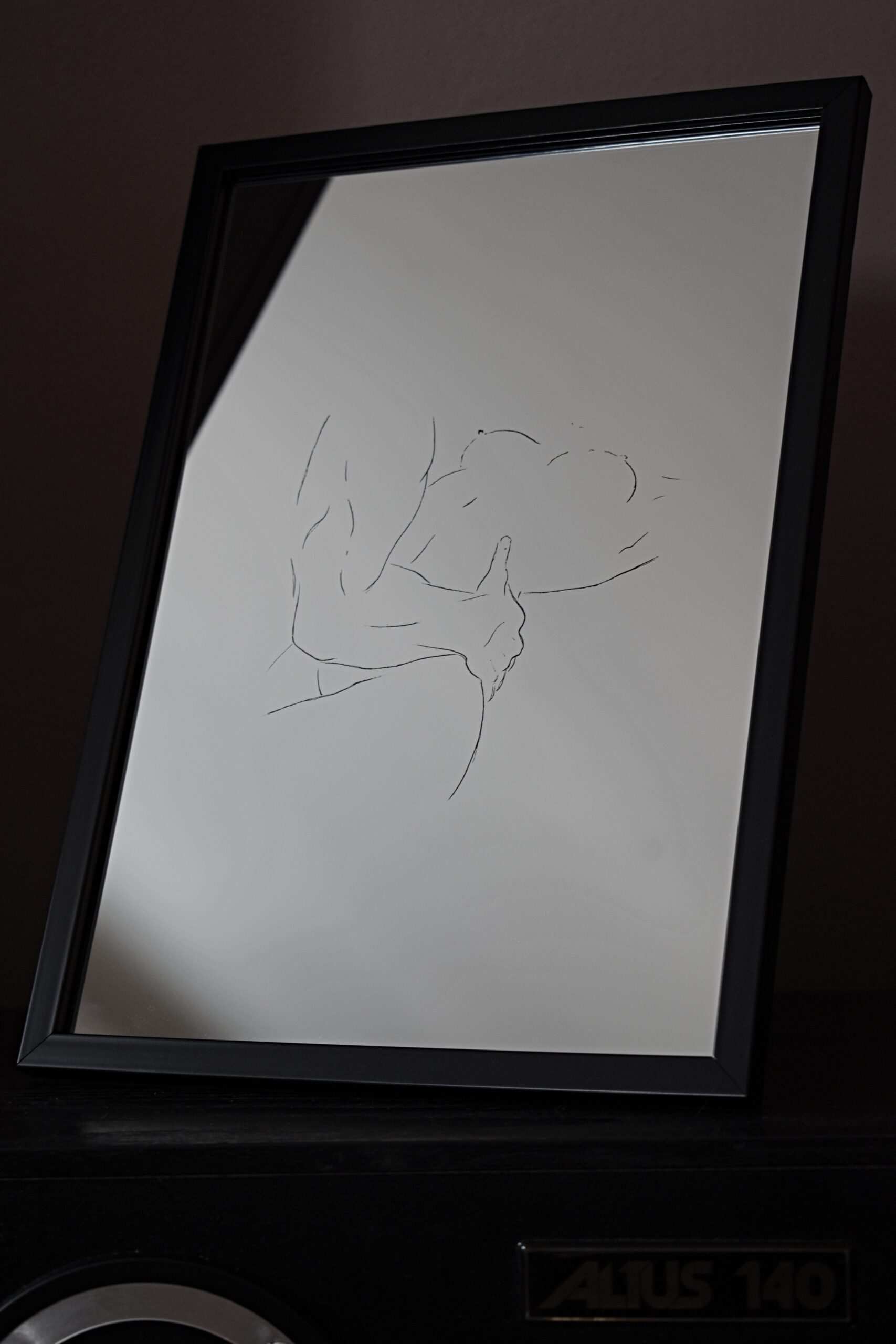 Lustro z grawerem kochanków