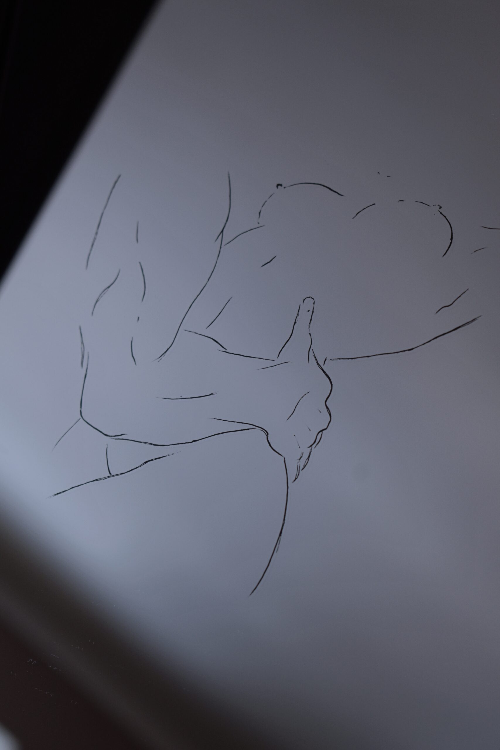 Lustro z grawerem kochanków