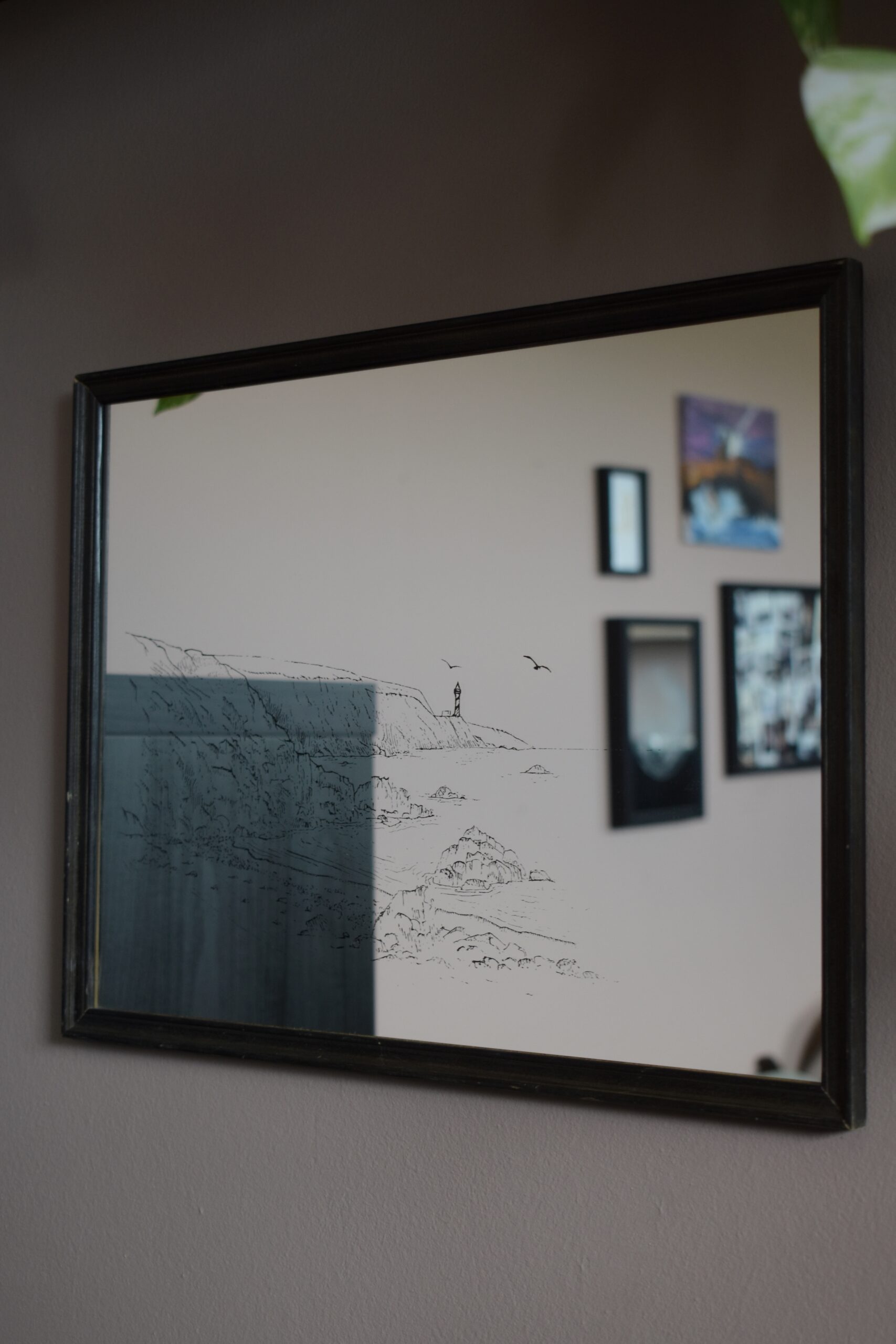 Lustro z Grawerem Morskiego wybrzeża