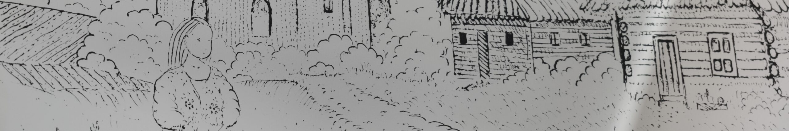 Lustro z Grawerem Wiejskiego Krajobrazu