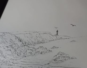 Lustro z Grawerem Morskiego wybrzeża